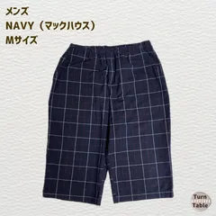 NAVY ネイビー／チェック柄のハーフパンツのサムネイル