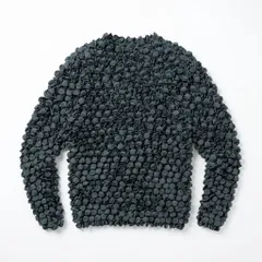ポップコーントップス ダークグレー 長袖 伸縮性 個性派スタイル me by ISSEY MIYAKE風のサムネイル