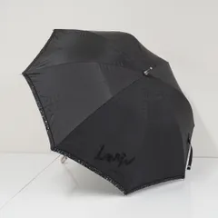 晴雨兼用日傘 LANVIN COLLECTION ランバンコレクション USED美品 ロゴ スパンコール ブラック 47cm S4052のサムネイル