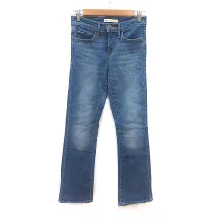リーバイス Levi's パンツ デニム ジーンズ ウォッシュ加工 ブーツカット フレア 25 青 ブルー /MSのサムネイル