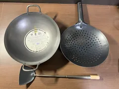 島本製作所　エスエス　中華鍋　油こし　中華返しセットのサムネイル