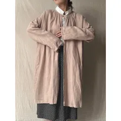 TOUJOURS リネン スモック ワンピース / ピンク ベージュ コート T6-05012-9574のサムネイル