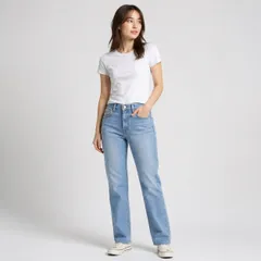 C-SEVENTEEN デニムパンツ ブルー ストレート ジーンズ 古着 Levi's風のサムネイル