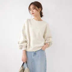 OFALO ホワイト スウェット トレーナー ロゴプリント ボリューム袖 Kastane風のサムネイル