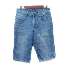 エドウィン EDWIN ハーフパンツ デニム ジーンズ ダメージ加工 30 紺 ネイビー /YIのサムネイル