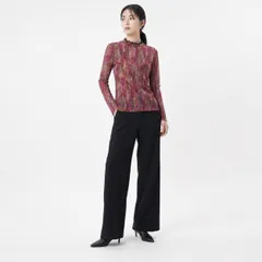 GRAJU グラジュ 長袖カットソー 総柄 パープル系 日本製 ニナリッチ風のサムネイル