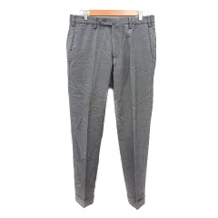 ユナイテッドアローズ UNITED ARROWS テーパードパンツ 千鳥格子 ロールアップ ウール 46 S グレー /MNのサムネイル