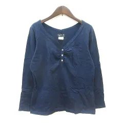 アニエスベー agnes b. カットソー 長袖 3 L 紺 ネイビー /MNのサムネイル