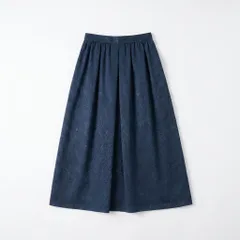 ペイズリー柄 ロングスカート ネイビー フレア 上品 クラシカル ANAYI風のサムネイル