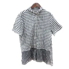 クロコダイル CROCODILE シャツ ギンガムチェック 半袖 L グレー /MNのサムネイル