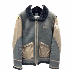 【中古】NEIGHBORHOOD B-3 ムートンジャケット 2 ブラック×ブラウン ネイバーフッド[92]のサムネイル