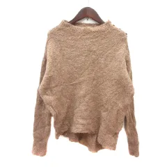 パドカレ pas de calais ニット セーター ハイネック 長袖 アルパカ 38 M 茶 ブラウン /MNのサムネイル