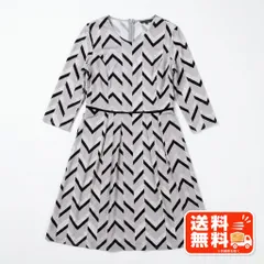 TRANS WORK トランスワーク 幾何学柄 ひざ丈ワンピース 38 COUP DE CHANCE風のサムネイル
