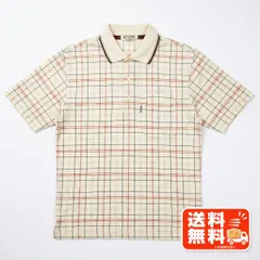 LYNX リンクス チェック柄 半袖 ポロシャツ ベージュ Mサイズ BURBERRY風のサムネイル