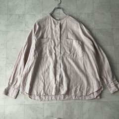 美品 Honnete オネット 半袖 リネン ハーフスリーブ ギャザーブラウス