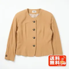 Mydol マイドル ノーカラージャケット ベージュ ウール混 DAKS風のサムネイル