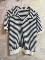 スタイリッシュ ストライプ KARA（カラ） 半袖Tシャツ Lのサムネイル
