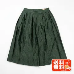 SASKIA サスキア グリーン フレアスカート 膝丈 光沢 Sybilla風のサムネイル