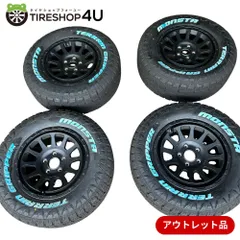 Jeep ラングラー【訳アリ中古セット】 デルタフォース OVAL 17x8.0J 5/127 +40 マットブラック MONSTA TERRAIN GRIPPER 265/65R17 2022年製 ホワイトレター タイヤホイールセット 4本のサムネイル
