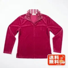 BONHEUR DE VOTRE レース装飾 ハーフジップ トップス レッドのサムネイル