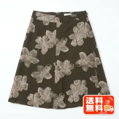 fredy フレディ 花柄 ひざ丈スカート ブラウン 38サイズ ROPE' PICNIC風のサムネイル