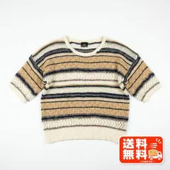 SWEET ROUGE スウィートルージュ 半袖ニット ボーダー 透かし編み Mのサムネイル