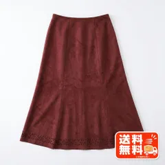 MLE ボルドー 裾カットワーク フレアスカート サイズ2 URBAN RESEARCH ROSSO風のサムネイル