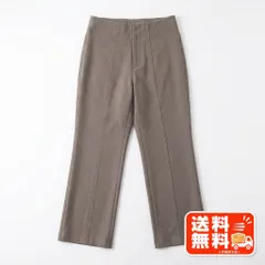 グレージュ ストレッチパンツ Lサイズ ウエストゴム 無地 カジュアル HALMEK風のサムネイル