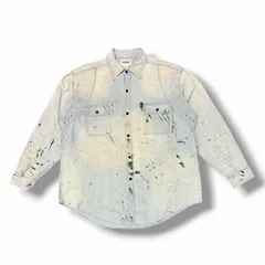 参考上代38500円 未使用 BOWWOW 25AW PAINT STAINED CHAMBRAY SHIRT, VENT HOLES ペイントステインドシャンブレーシャツ 長袖 バウワウ BW252-PSCSV AGED INDIGO XL （16508M）のサムネイル