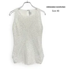 ERMANNO SCERVINO エルマンノ シェルヴィーノ ラインストーン コットン ニット  Size40のサムネイル