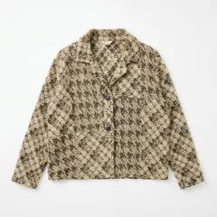 Areva アリーナ 千鳥格子風 長袖シャツ ブラウン系 レディース A.P.C風のサムネイル