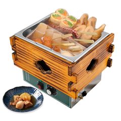 木目調 4連 関東煮 おでん鍋 110V仕様 一回だけニワケだけ使いました 