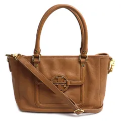 Tory Burch トリーバーチ アマンダ ミニ サッチェル 2Wayショルダーバッグ ブラウン 50009821 レディース 中古