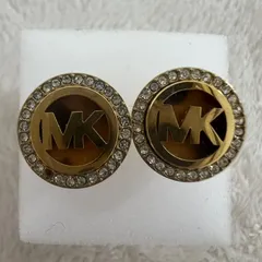 マイケルコース MICHAELKORS MKロゴ ラウンドピアス ゴールド ラインストーンのサムネイル