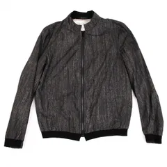 アルマーニ コレッツォーニ ARMANI COLLEZIONI 総柄ダブルジップブルゾン チャコール黒他EU46/US36のサムネイル