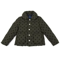トリココムデギャルソンtricot COMME des GARCONS ウールドットスナップボタンダウンジャケット カーキ黒Sのサムネイル