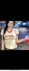 Young & Rich 白 レタリング 半袖 Tシャツのサムネイル