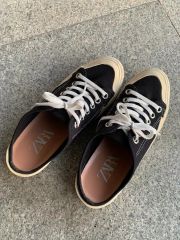 ZARA パンチングアッパー ハイヒールスリングバックシューズ 23.5