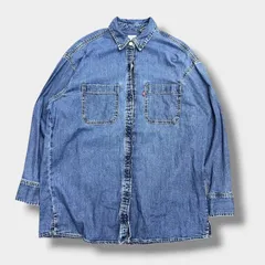 Levi's デニムシャツ XS オーバーサイズ 実寸L相当 ボタンダウン レディースのサムネイル