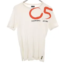 ARMANI JEANS アルマーニジーンズ 半袖 リブ Tシャツ L ホワイト レディース 古着のサムネイル
