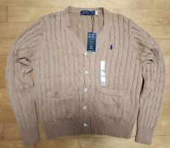 スマイルハッピー様 専用】ポロ長袖コットンカーディガン CAMEL M