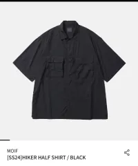MOIF SS24 ハイカー ハーフ シャツ ブラックのサムネイル