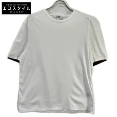 HERMES　エルメス　12-575 スリーブレイヤード ホワイト クルーネック Tシャツ　Sのサムネイル