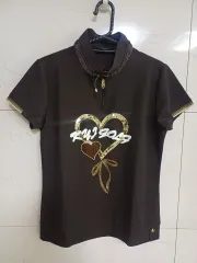 kyj ブラウン ハート キュービック 半袖 カラーTシャツのサムネイル