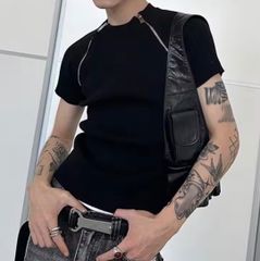 COS コス スリムフィットリブ tシャツ 黒 slim ribbed T - メルカリ