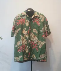 ■ Kona Bay Hawaii コナベイハワイ ■ ヘリコニア柄 アロハシャツ オープンカラーシャツ ■ Made in HAWAII ハワイ製 ■ YYY1035のサムネイル