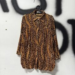 メラーンジュ 馬柄シャツ イエロー Mサイズ オーバーサイズ 長袖 