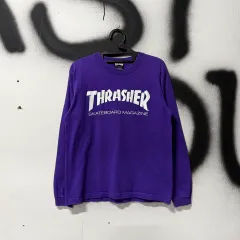 トレイジャー BIG プリンティング ロングスリーブ Tシャツ パープルのサムネイル