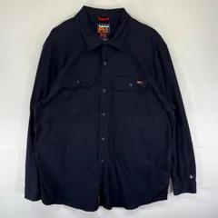 古着 ティンバーランド Timberland 長袖シャツ ワンポイントロゴ FR 難燃性 大きいサイズ 胸ポケット 2XL  ブラック系 メンズのサムネイル