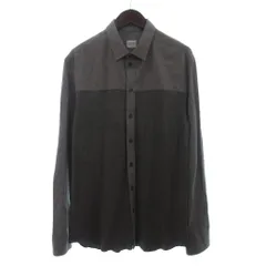 アルマーニ コレツィオーニ ARMANI COLLEZIONI シャツ 長袖 切替 灰色 グレー Lのサムネイル